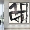 Original Abstract Black And White Rich Texture Painting On Canvas Franz Kline style Fine Art Oil Wall Art Wall Decor | CONFUSED Original Abstract Black And White Rich Texture Painting On Canvas Franz Kline style Fine Art Oil Wall Art Wall Decor | CONFUSED