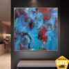 Original Abstract Blue Paintings On Canvas Modern Acrylic Artwork Abstract Fine Art | BLUE CURACAO 40"x40" Original Abstract Blue Paintings On Canvas Modern Acrylic Artwork Abstract Fine Art | BLUE CURACAO 40"x40"