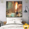 Buy Original Abstract Brown and Yellow Paintings On Canvas Colorful Oil Painting Contemporary Art Textured Painting | SPRING MOOD 27.55"x27.55" online shopping cheap