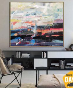 Original Abstract Colorful Paintings On Canvas Expressinist Art Textured Handmade Painting Creative Oil Painting Wall Decor | DEPTH OF NATURE 15 39.37"x47.24"