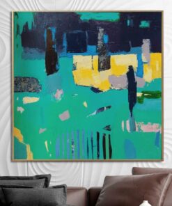 Original Abstract Colorful Paintings On Canvas Modern Abstract City Painting Textured OIl Painting Acrylic Fine Art | ORDINARY CITY