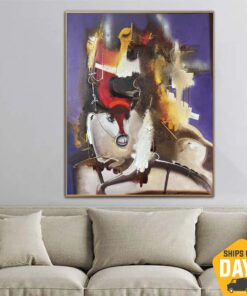 Original Abstract Colorful Paintings On Canvas Modern Expressionist Art Textured Wall Decor | MUSE 59"x47.2"