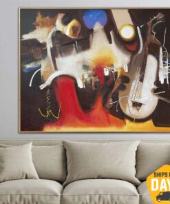 Original Abstract Colorful Paintings On Canvas Modern Music Art Textured Expressionist Art Painting Wall Decor | SYMPHONY 47.2"x59"
