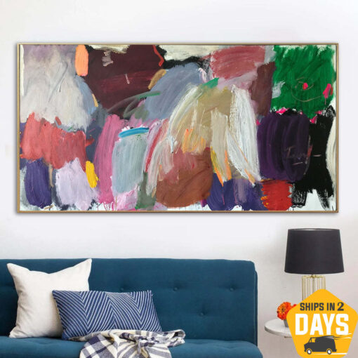 Buy Original Abstract Colorful Paintings On Canvas Modern Vivid Art Textured Acrylic Oil Painting Unique Wall Art | MOOD 28.74"x55.11" online shopping cheap