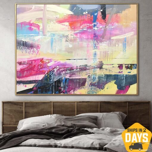 Buy Original Abstract Colorful Paintings On Canvas Original Purple Wall Art Handmade Textured Painting | DEPTH OF NATURE 18 29"x39.37" online shopping cheap