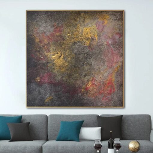 Buy Original Abstract Dark Paintings On Canvas Acrylic Oil Painting Contemporary Art Textured Hand Painted Art Modern Painting Wall Decor | NIGHT FIREWORKS online shopping cheap
