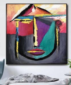 Original Abstract Face Paintings On Canvas Original Oil Abstract Artwork Contemporary Wall Painting Modern | THE BEAUTY OF YOUTH