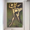Buy Original Abstract Green Paintings on Canvas Textured Contemporary Art Unique Handmade Painting Creative Fine Art | STREAM IN THE FOREST online shopping cheap