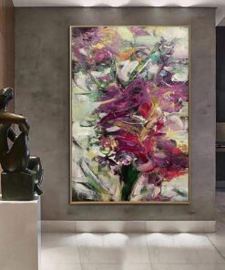 Original Abstract Oil Paintings On Canvas Flowers Bouquet Colorful Painting Modern Contemporary Fine Art Wall Decor | BOUQUET OF FLOWERS