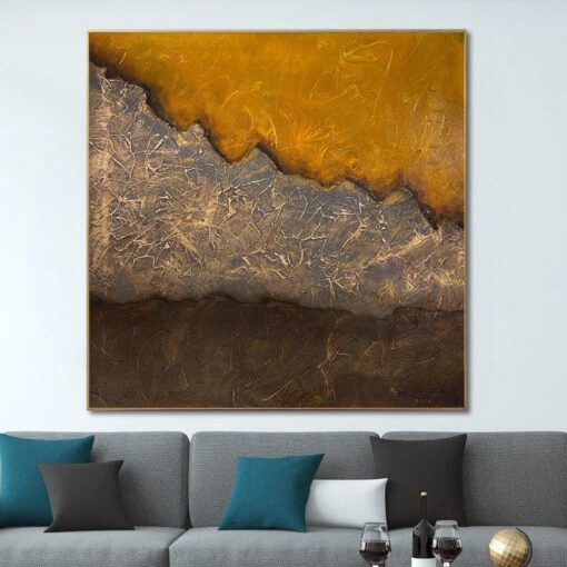 Buy Original Abstract Orange Paintings On Canvas Textured Expressionist Painting Hand Painted Fine Art Modern Oil Painting | GOLDEN DUST online shopping cheap