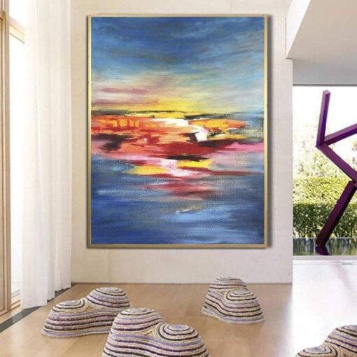 Buy Original Abstract Painting Large Oil Abstract On Canvas Colorful Feng Shui Wall Art | UNREAL REALITY online shopping cheap