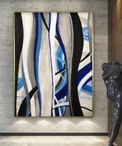 Original Abstract Painting Oversized Abstract Painting Blue Painting Abstract Acrylic Paintings On Canvas | SEA’S SONGS