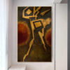 Buy Original Abstract Red And Black Paintings on Canvas Textured Contemporary Fine Art Creative Handmade Painting | STREAM IN THE FOREST online shopping cheap