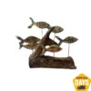 Buy Original Abstract Wood Sculpture Art Abstract Fishes Wood Hand Carved Art Modern Table Desktop Decor | FISH PARADISE 19.7"x11" online shopping cheap