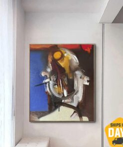 Original Acrylic Painting Modern Wall Art Abstract Hand Painted Colorful Artwork for Living Room Decor | LONG WAY 47.2"x35.4"