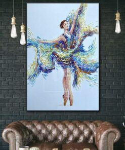 Original Ballerina Painting Dancer Impasto Painting Abstract Oil Wall Artwork Oversized Ballerina Painting | DEBUTANTE