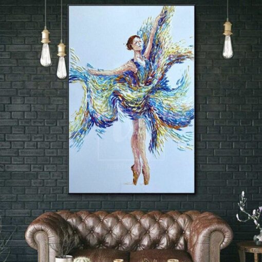 Buy Original Ballerina Painting Dancer Impasto Painting Abstract Oil Wall Artwork Oversized Ballerina Painting | DEBUTANTE online shopping cheap
