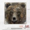 Buy Original Bear Painting Abstract Bear Wall Art Realistic Animal Portrait Monochrome Artwork Wild Animal Painting Contemporary Wall Art | KIND BEAR online shopping cheap