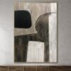 Buy Original Beige Painting Black And White Paintings On Canvas Gray Painting Acrylic Modern Textured Oil Painting Minimalist Art Wall Decor | SILHOUETTE online shopping cheap