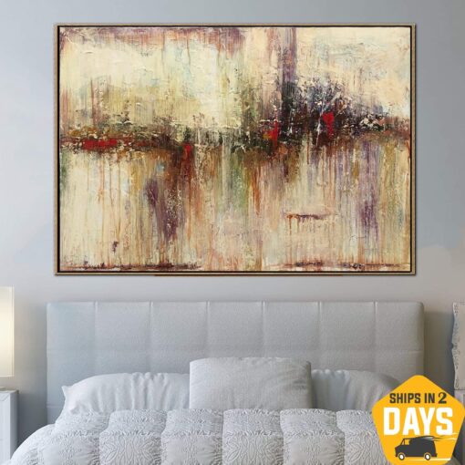 Buy Original Beige Painting On Canvas Golden Oil Acrylic Art Abstract Fine Art Rich Texture Modern Wall Art | IMAGINARY CITY 24"x32" online shopping cheap