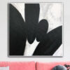 Buy Original Black and White Painting on Canvas Minimalist Wall Art Abstract Stones Artwork Personalized Wall Art Aesthetic Painting | ANCIENT STONES online shopping cheap