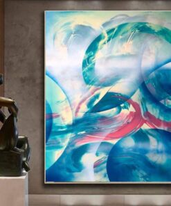 Original Blue Paintings On Canvas Extra Large Paintings Blue Tones Painting Modern Painting | BUBBLY THOUGHTS