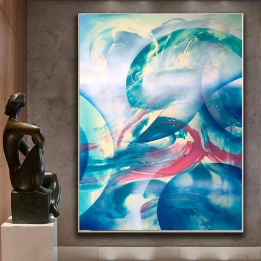 Buy Original Blue Paintings On Canvas Extra Large Paintings Blue Tones Painting Modern Painting | BUBBLY THOUGHTS online shopping cheap