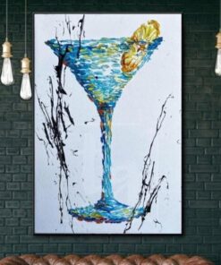 Original Cocktail Painting Cocktail Abstract Modern Artwork Creative Abstract Painting | COCKTAIL