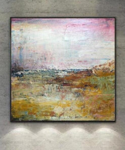 Original Colorful Painting Abstract Field Painting Modern Colorful Wall Art Abstract Countryside Painting | FABULOUS VISION