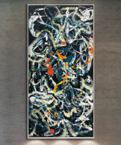 Original Colorful Painting Canvas Black Wall Art Jackson Pollock Style Painting Commission Art Heavy Textured Artwork Contemporary Art | WIRING WIND