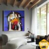 Original Colorful Painting on Canvas Modern Textured Wall Art Abstract Artwork for Living Room Decor | COURAGE 39.4"x39.4"