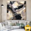 Original Colorful Paintings On Canvas Abstract Shapes Modern Artwork Oil Acrylic Painting Wall Art For Living Room Decor | STRANGE SHAPES 45.3"x45.3"