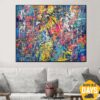 Original Colorful Paintings On Canvas Rainbow Colors Oil Painting Textured Artwork for Home Decor | RAINBOW SPLASH 40"x50" Original Colorful Paintings On Canvas Rainbow Colors Oil Painting Textured Artwork for Home Decor | RAINBOW SPLASH 40"x50"