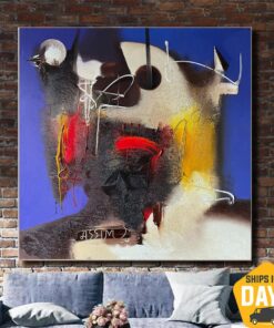 Original Colorful Paintings on Canvas Abstract Wall Decor Modern Textured Oil Painting Artwork for Living Room | PROTECTION 39.4"x39.4"