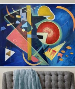 Original Colorful Shapes Abstract Art Kandinsky Style Geometric Figures Paintings On Canvas Figurative Wall Decor | FORM PLEASURE