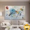 Original Colorful Shapes Abstract Expressionist Art Kandinsky Style Paintings On Canvas Geometric Figures Artwork for Room Decor | FIGURE AGILITY 42"x64"