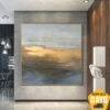Original Gold Painting Large Abstract Blue Oil Painting Gold Leaf Painting Modern Painting Wall Painting Living Room | OCEAN AND SUNSET 32"x32" Original Gold Painting Large Abstract Blue Oil Painting Gold Leaf Painting Modern Painting Wall Painting Living Room | OCEAN AND SUNSET 32"x32"