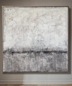 Original Gray Abstract Painting Art Modern Abstract Painting Large Wall Art  | WHITE MORNING