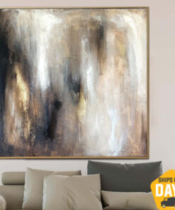 Original Grey Painting on Canvas Large Grey Silver Colors Wall Art Artwork Modern Oil Painting for Bedroom Wall Decor | DREAMINESS 27.55"x27.55"