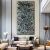 Buy Original Jackson Pollock Style Acrylic Painting Handmade Wall Art Colorful Decor for Office | DISTURBANCE online shopping cheap
