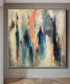 Original Large Painting Colorful Wall Art Oil Canvas Painting Oil Living Room Artwork Decor Palette Knife Painting | DREAMS COME TRUE