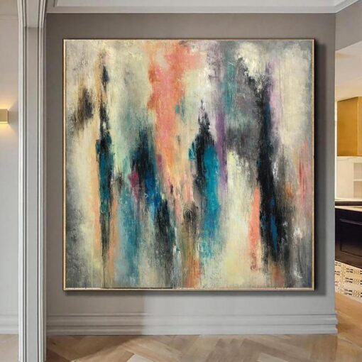 Buy Original Large Painting Colorful Wall Art Oil Canvas Painting Oil Living Room Artwork Decor Palette Knife Painting | DREAMS COME TRUE online shopping cheap
