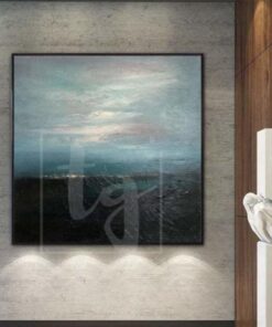 Original Large Sky Painting On Canvas Landscape Acrylic Painting | MYSTERIOUS SUNRISE