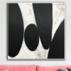 Buy Original Oil Painting Canvas Abstract Stones Art Black and White Wall Art Custom Painting 46x46 Art Contemporary Art Wall Decor | ANCIENT STONES online shopping cheap