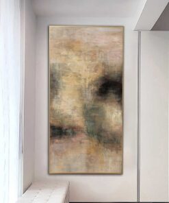 Original Oil Painting Canvas Abstract Wall Art Pastel Colors Painting Personalized Artwork 54×40 Art for Guest Room Wall Decor | QUICKSAND