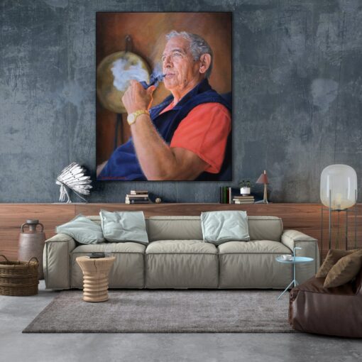 Buy Original Paintings from Photo Father Acrylic Wall Art Abstract Grandfather Artwork for Home Decor | PAINTING FROM PHOTO #26 online shopping cheap