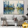 Original Rainy City Painting on Canvas Colorful Creative Wall Art Urban Artwork for Office Decor | URBAN RAIN 24"x36" Original Rainy City Painting on Canvas Colorful Creative Wall Art Urban Artwork for Office Decor | URBAN RAIN 24"x36"