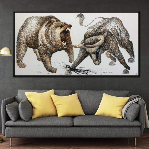 Buy Original Red Abstract Painting Bright Colors White Canvas Oil Paintings On Canvas Modern Art Textured Painting Wall Decor | BULL VS BEAR online shopping cheap