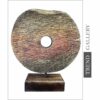 Buy Original Round Wood Figurine Abstract Shape Creative Desktop Art Hand Carved Statue for Home Decor | SUNRISE OVER THE WATER 15.7"x13" online shopping cheap