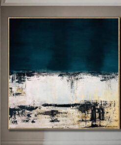 Original White Painting Black Painting Acrylic Painting On Canvas Dine Room Wall Art | ON THE BORDER OF TIME